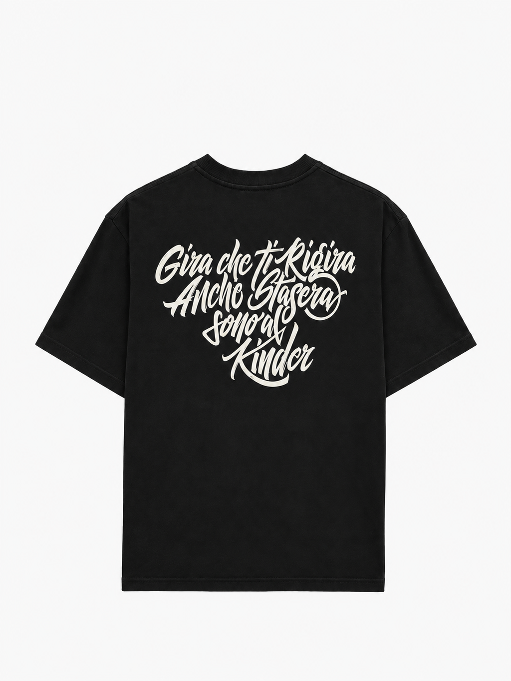 Kindergarten tee "Anche stasera sono al Kinder" NOCTRL black