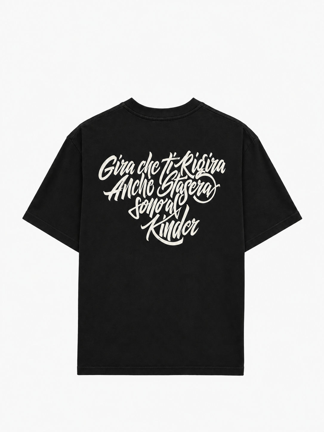 Kindergarten tee "Anche stasera sono al Kinder" NOCTRL black