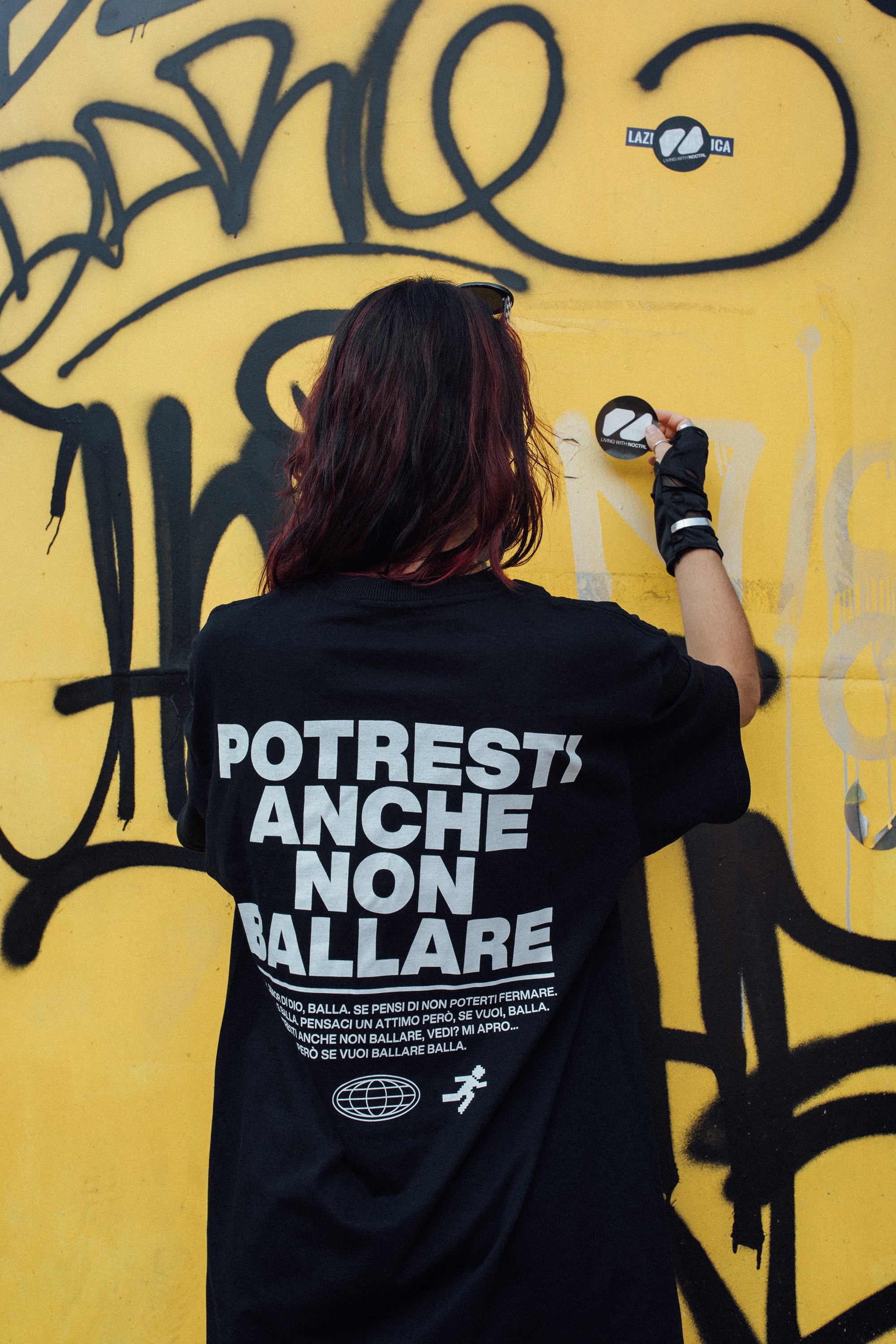 Potresti anche non ballare clubbing oversize Black T-shirt