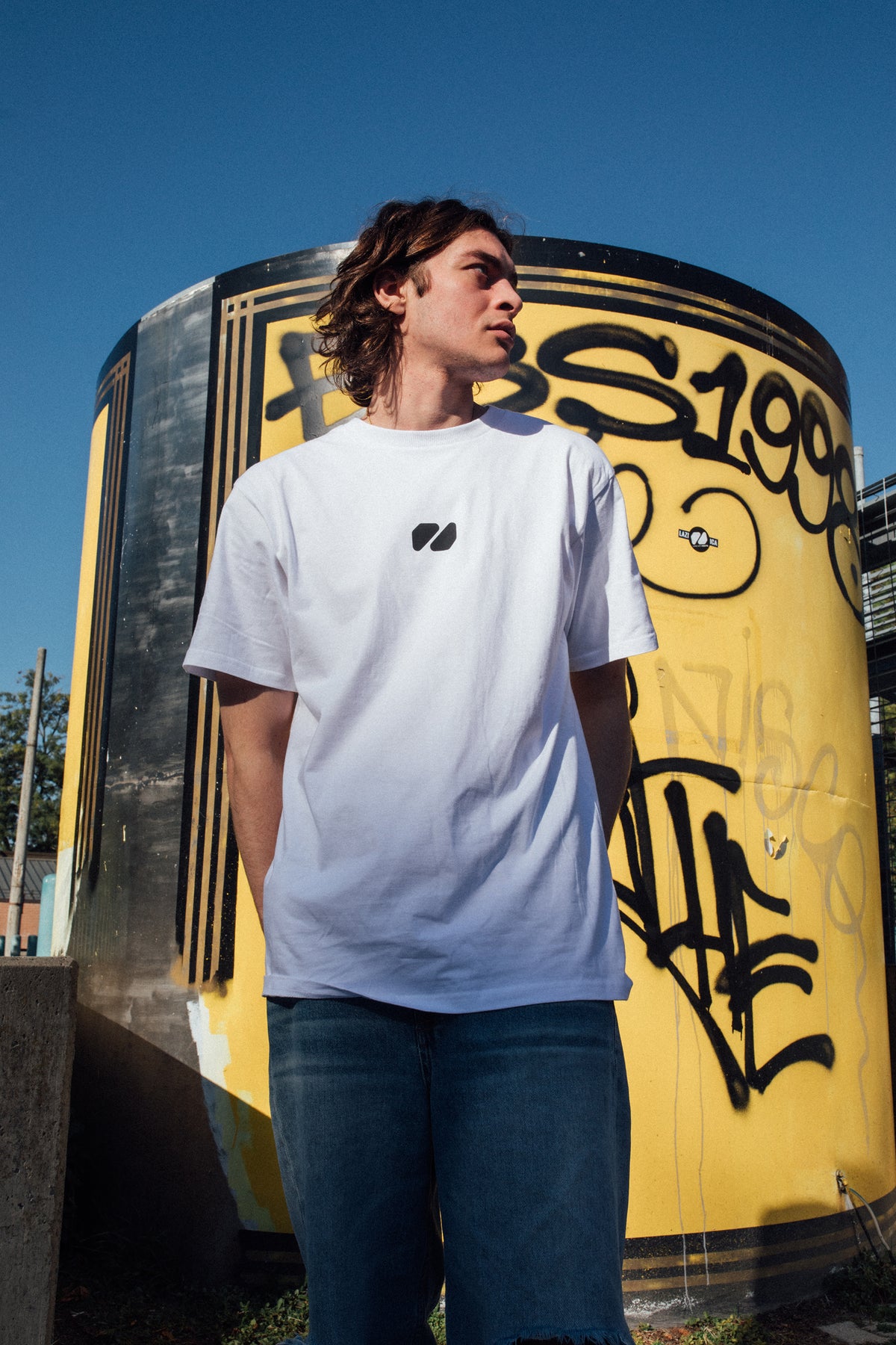 Kindergarten clubbing oversize White T-shirt