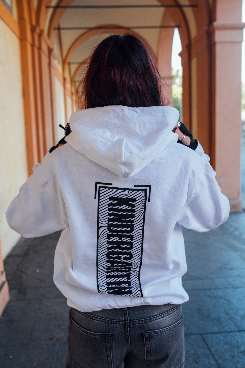 Kindergarten clubbing oversize White Hoodie