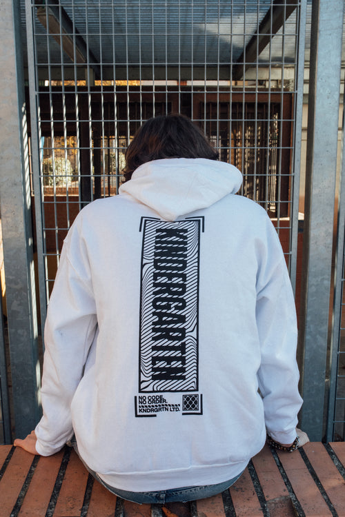 Kindergarten clubbing oversize White Hoodie