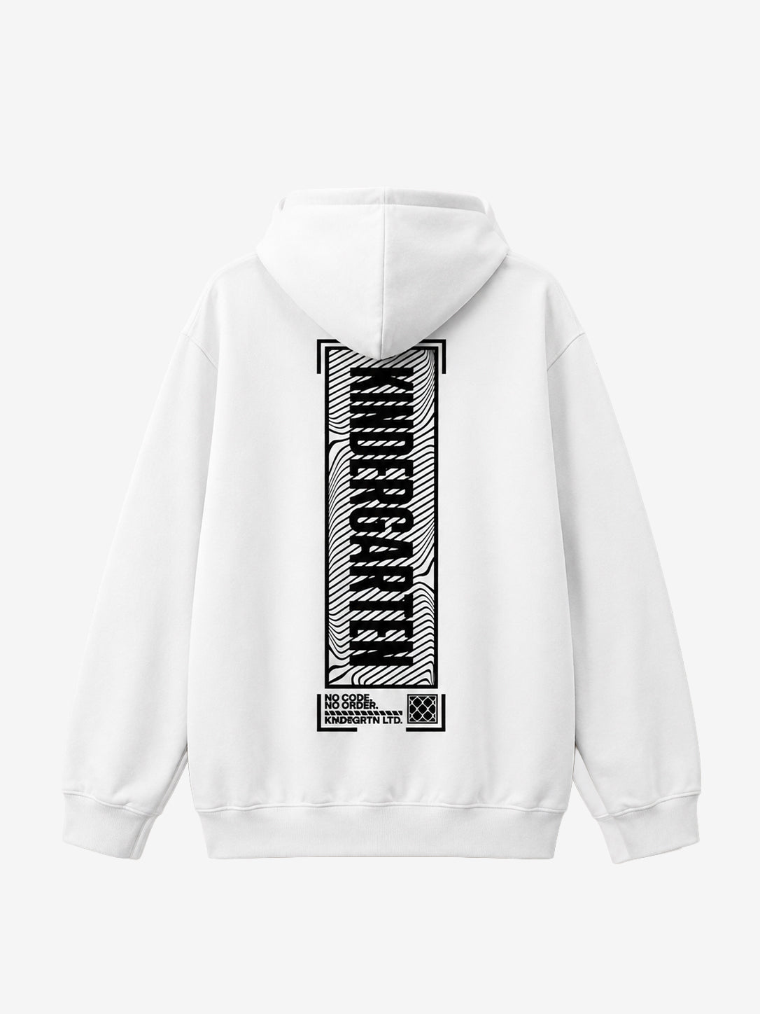 Kindergarten clubbing oversize White Hoodie