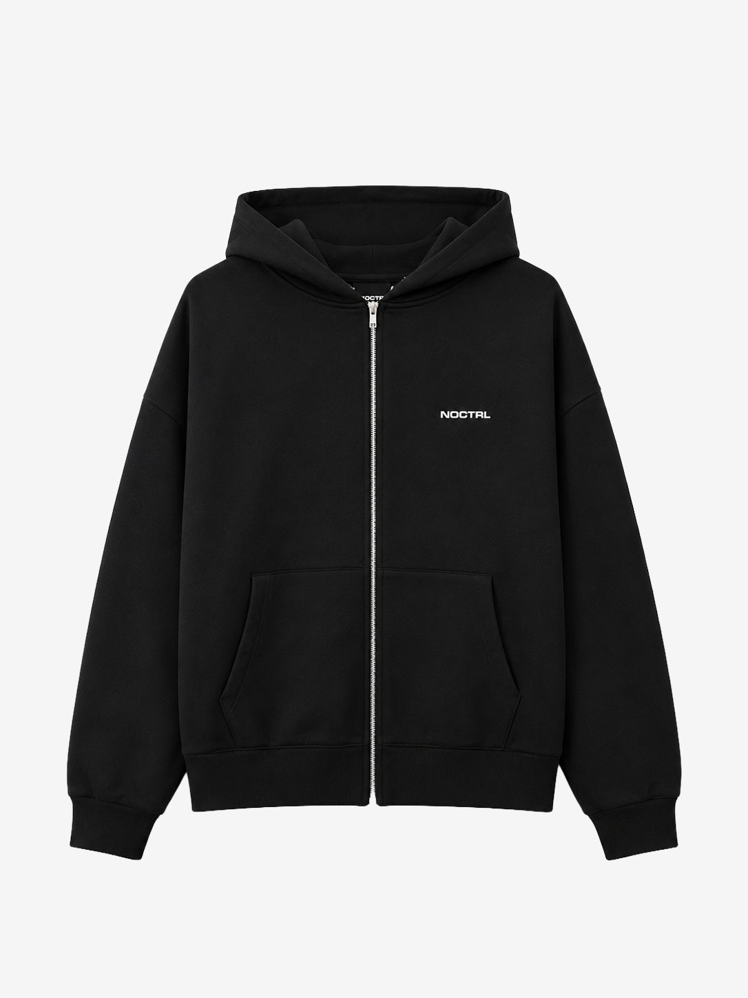 Wrong direction zip hoodie NOCTRL black oversize