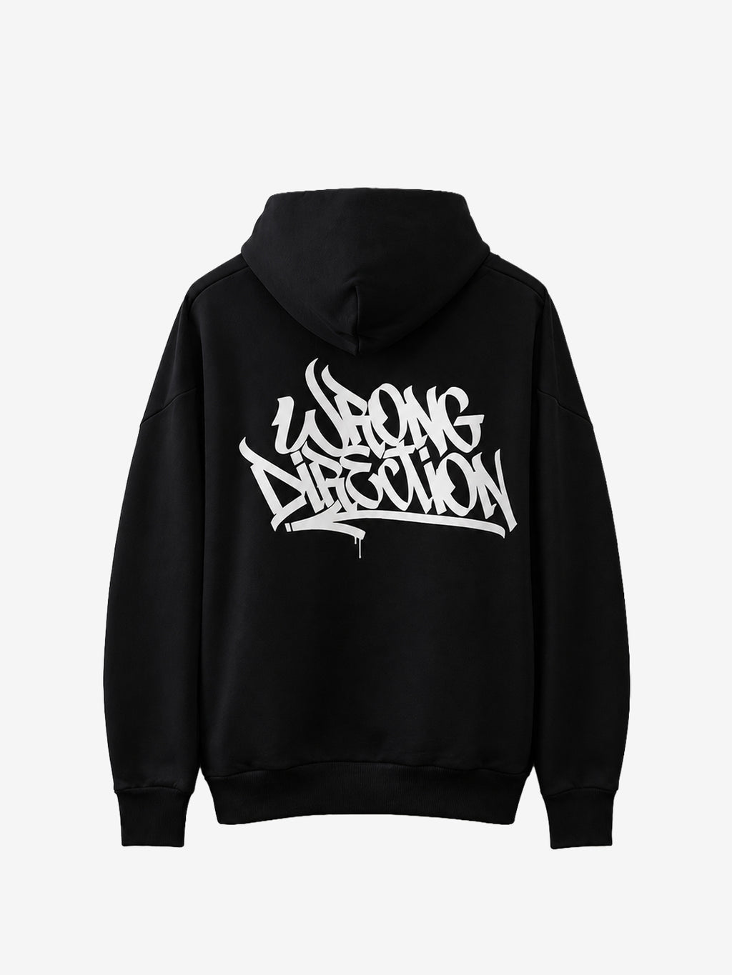 Wrong direction zip hoodie NOCTRL black oversize