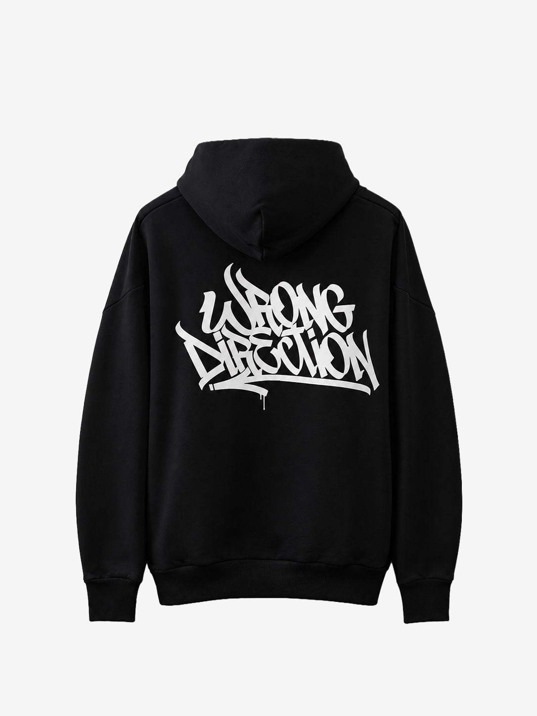 Wrong direction zip hoodie NOCTRL black oversize