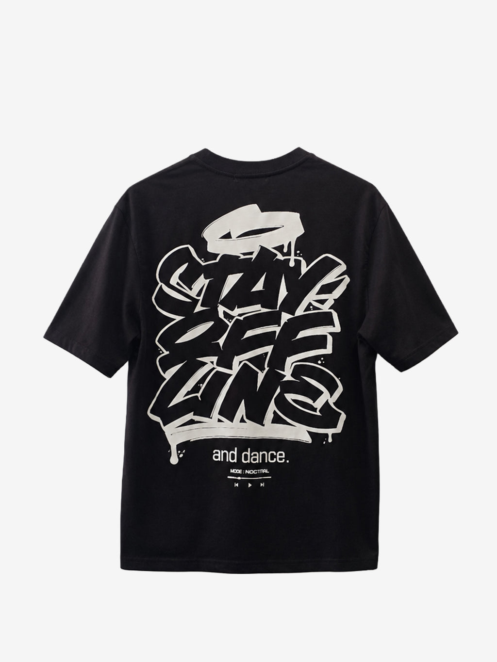T-shirt oversize Stay Oflline and Dance Black edition