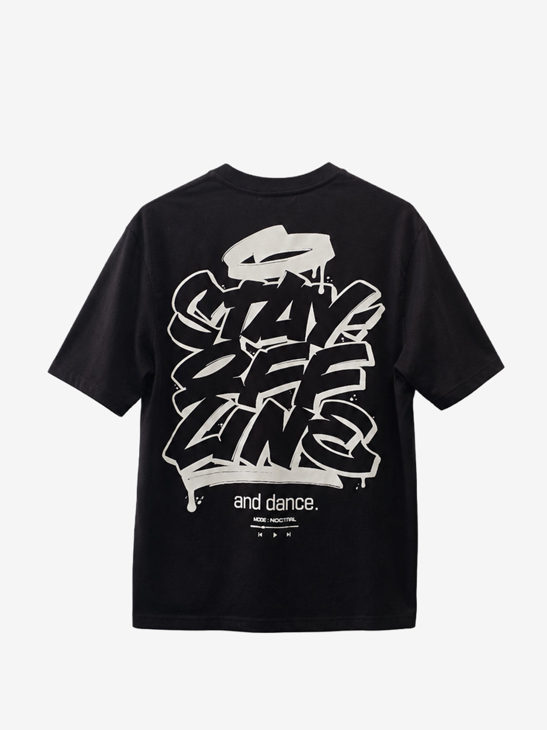 T-shirt oversize Stay Oflline and Dance Black edition