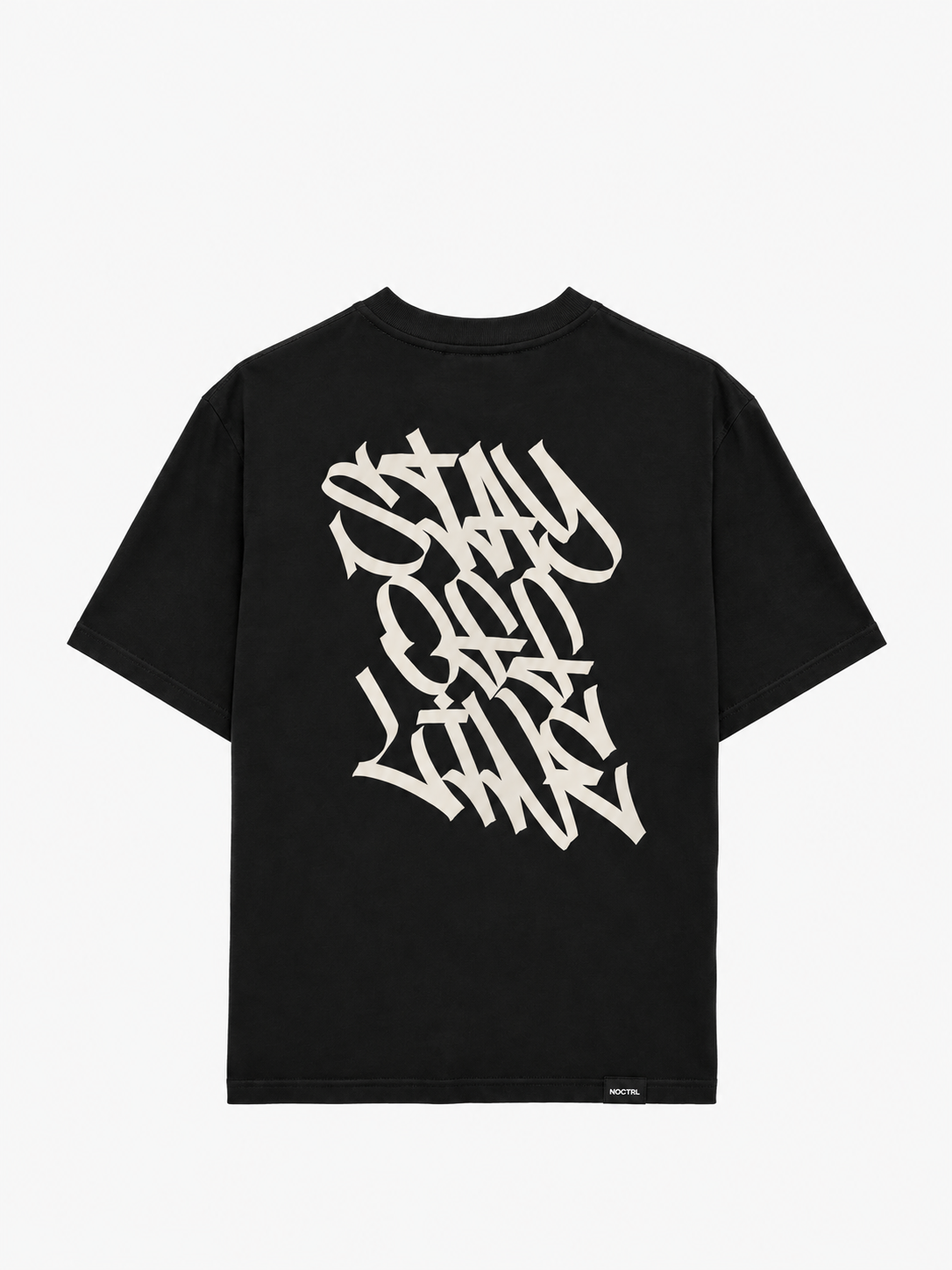 Stayoffline rebrand tee NOCTRL black oversize