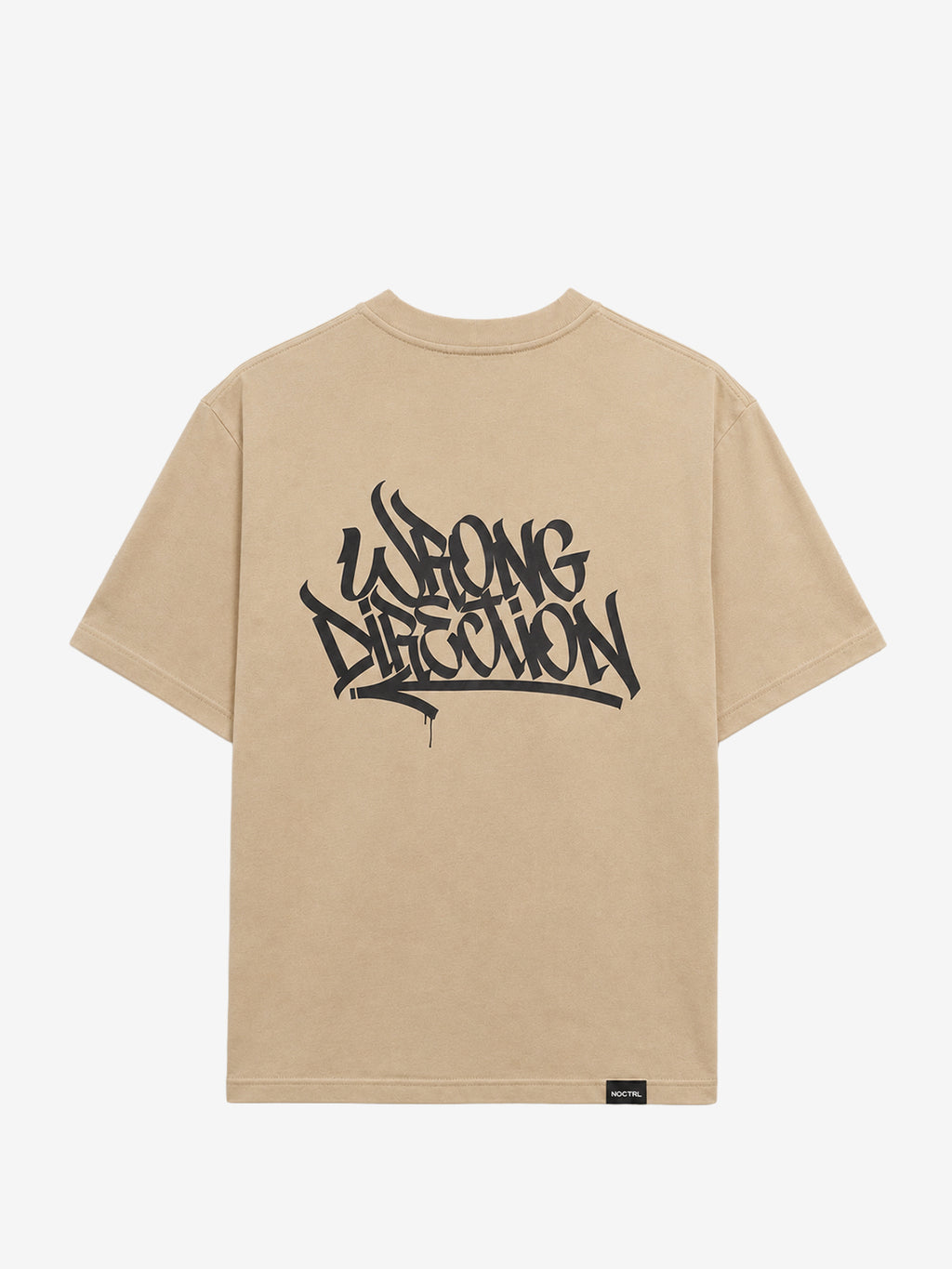 Wrong direction tee NOCTRL beidge cream oversize